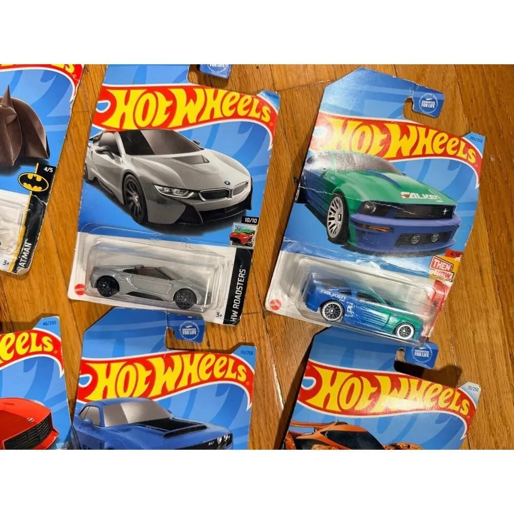 Hot Wheels Lot of 6 Sealed Cars Batmobile BMW i8 Nissan Z Dodge Demon McLaren